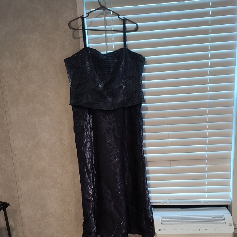 David's Bridal Blue Sheath Cocktail Dress